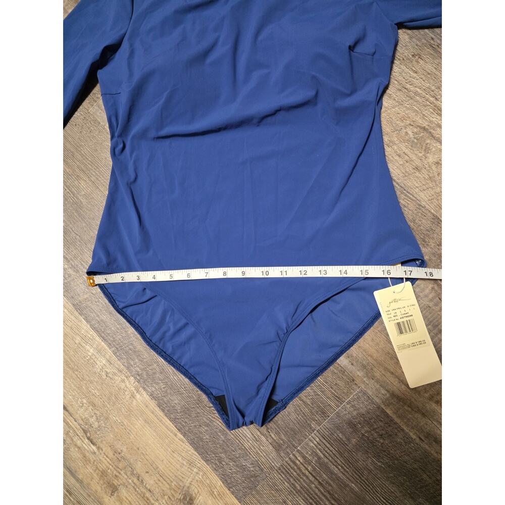 Gottex One Piece Swimsuit Bodysuit Cobalt Blue Size L NWT MSRP $150 - Picture 4 of 6